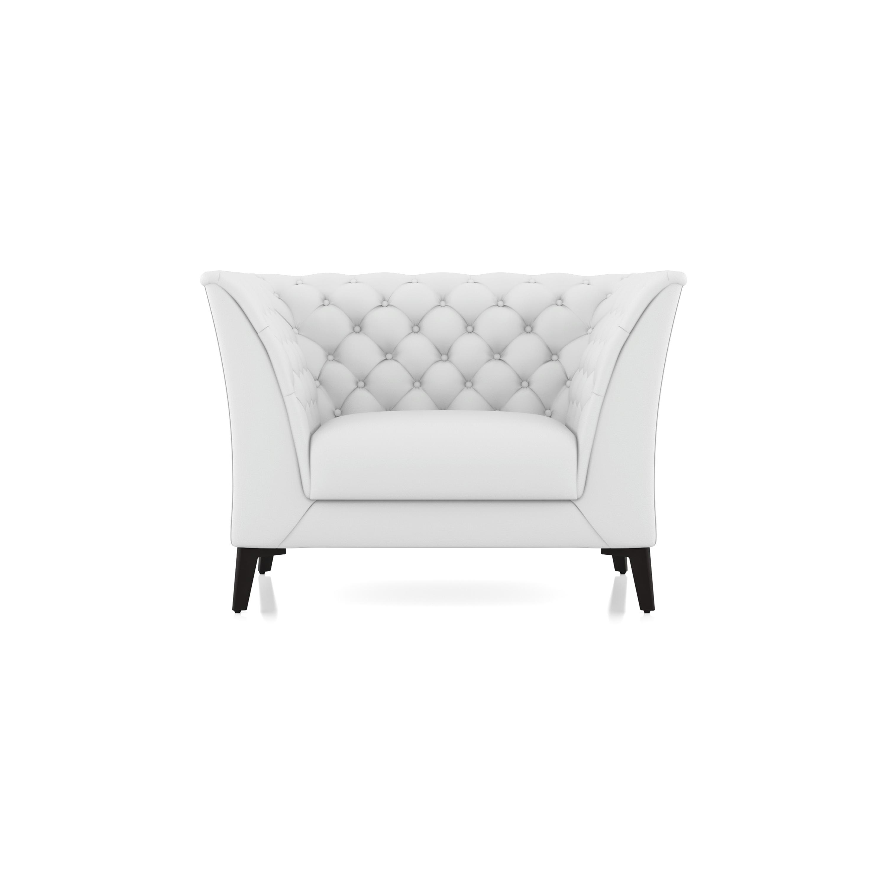 Weston 1 Seater Half Leather Sofa In Polaris