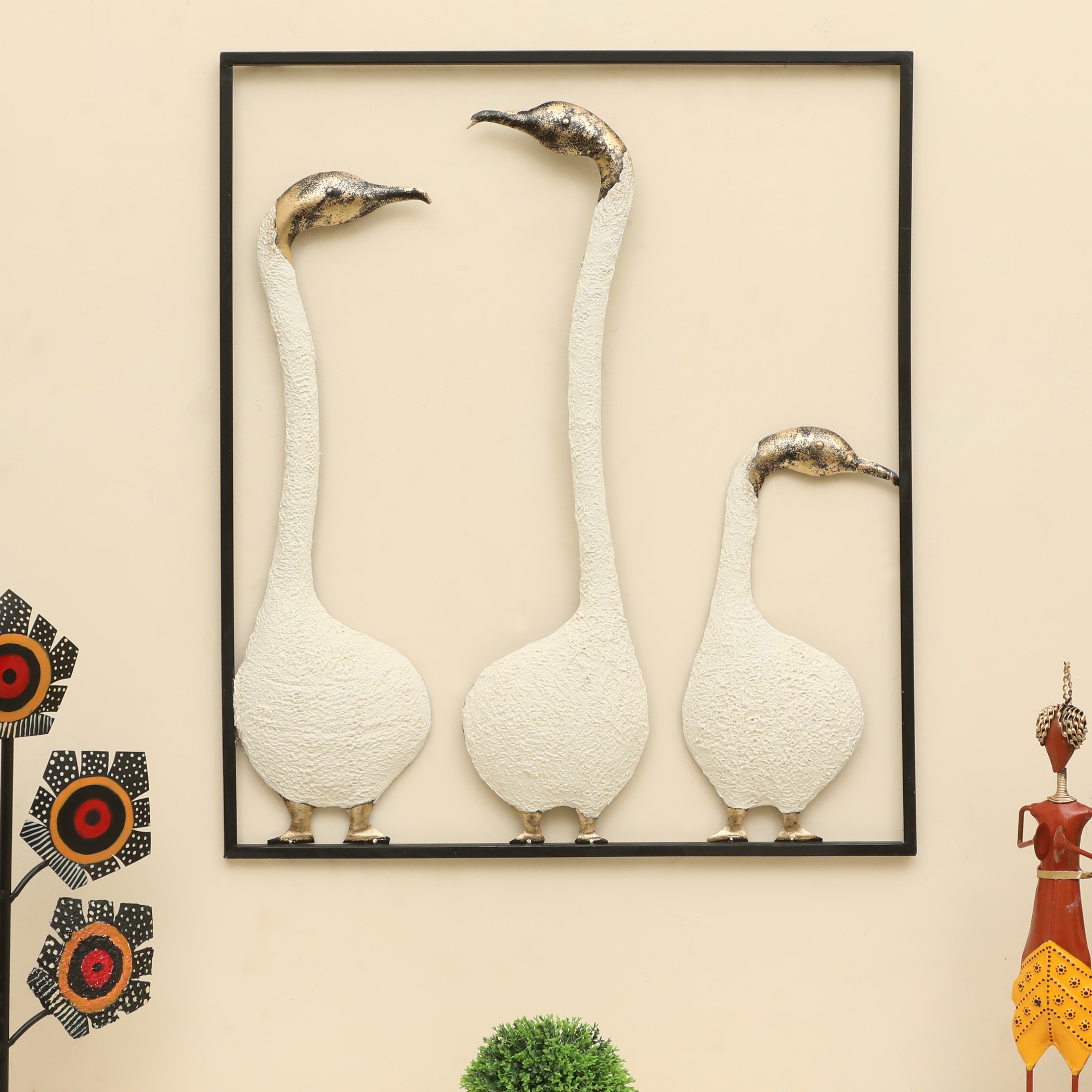 W-Zenith Abstract Metal Wall Decor in Multicolor Set of 1 - Vedas Exports