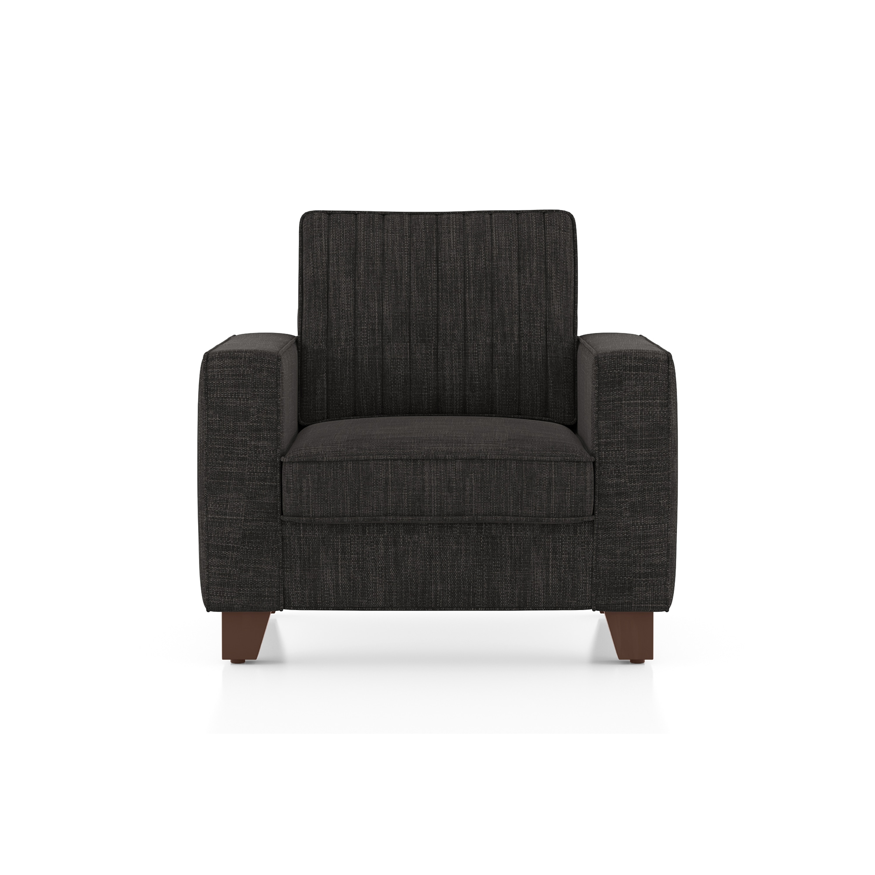 urban ladder Apollo Neo 1 Seater Fabric Sofa in Graphite Grey Colour (Back Height : Regular, Cushion Type : Hard)-picture-29