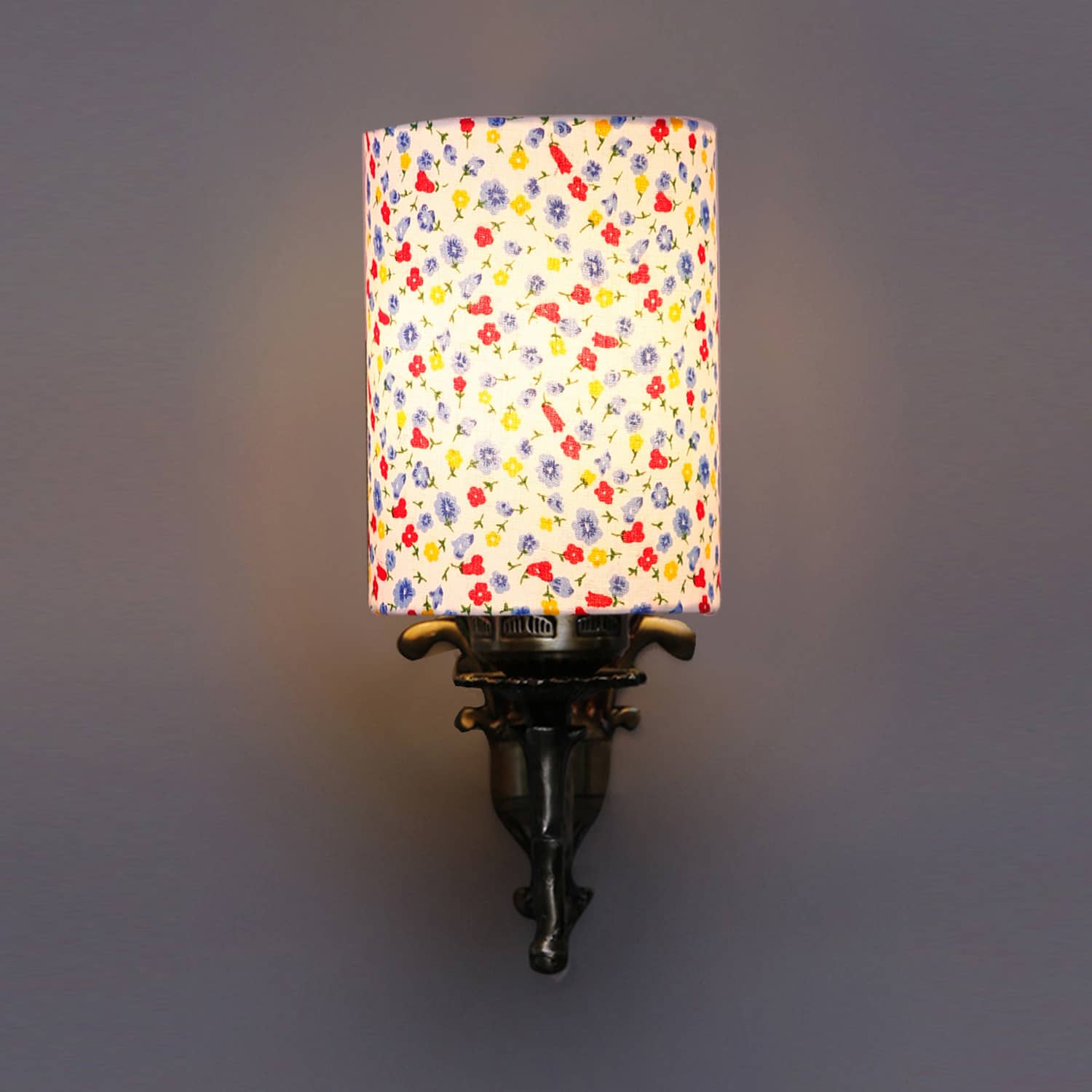 Devansh Metal Electric Wall Light in Antique Gold Colour with Multi Shade Count of 1 Light - Devansh
