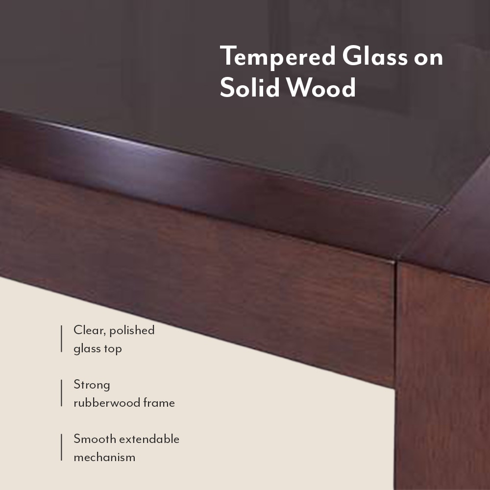 Vanalen 6-To-8 Extendable Persica 8 Seater Dining Table Set Colour Beige Finish Dark Walnut