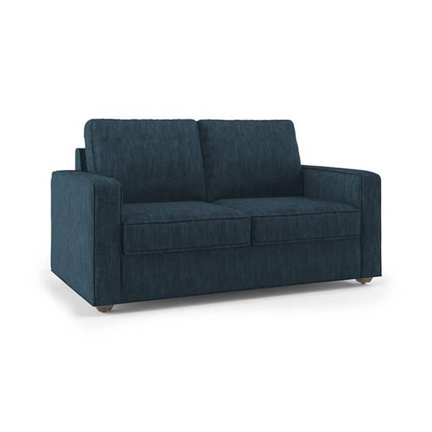 Apollo 2 Seater Fabric Sofa in Indigo Blue Colour - Urban Ladder