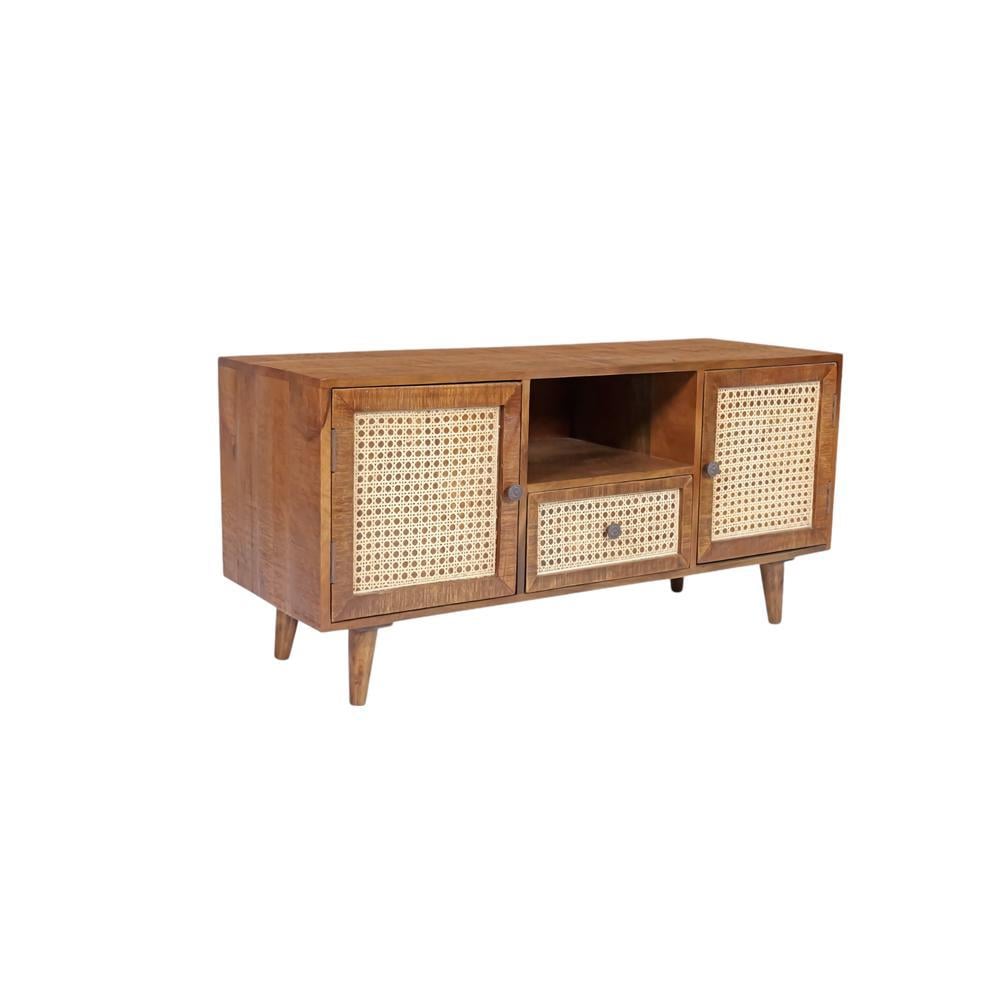 jeny solid wood  TV unit in  provincial teak finish