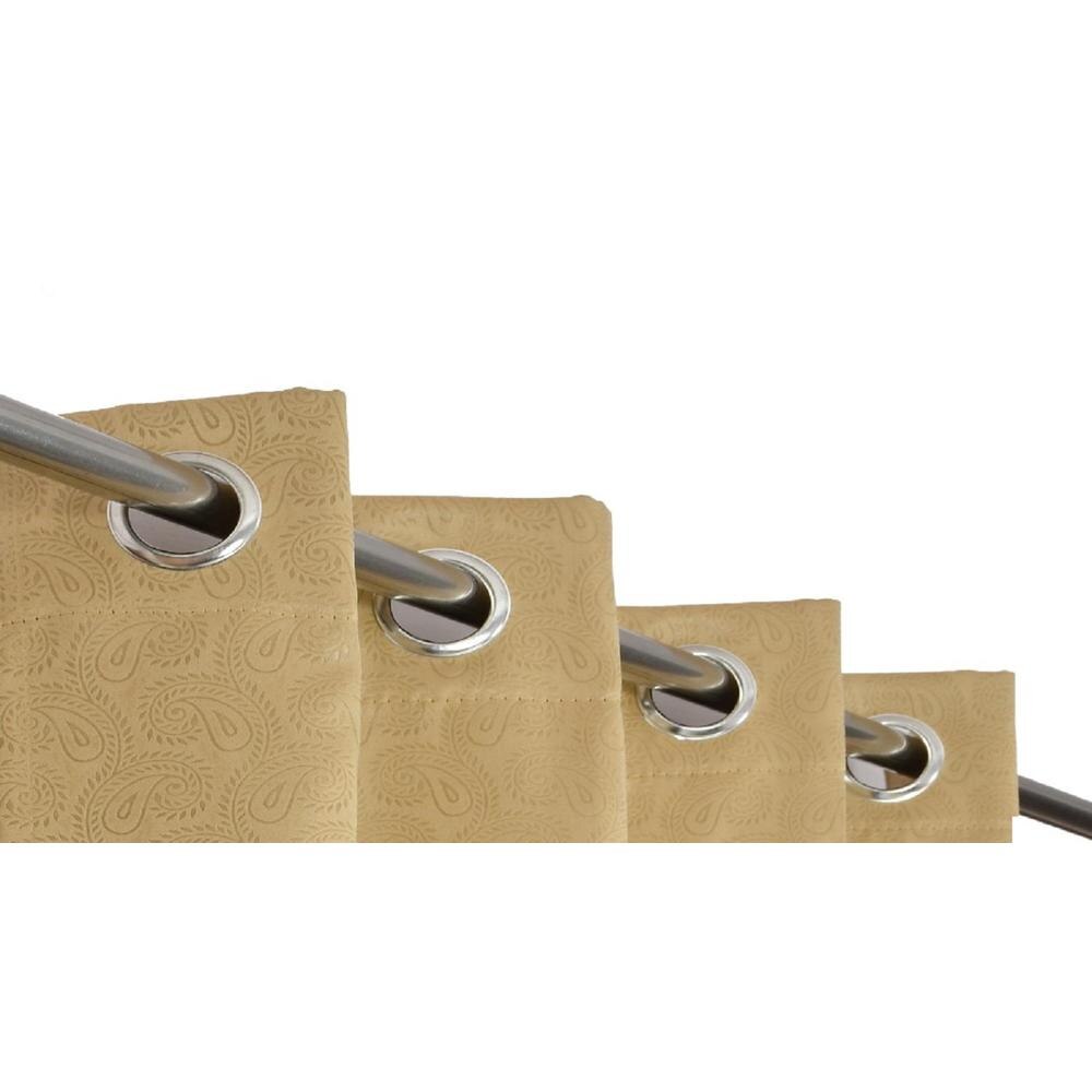 Floral Emboss Pack of 2 Blackout Window Curtains