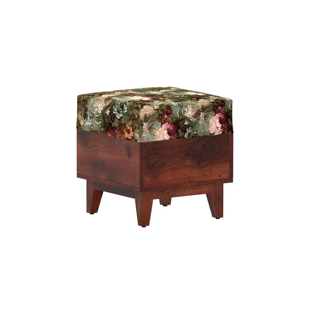 Olive Solid Wood  Ottomon in  Multicolor Colour