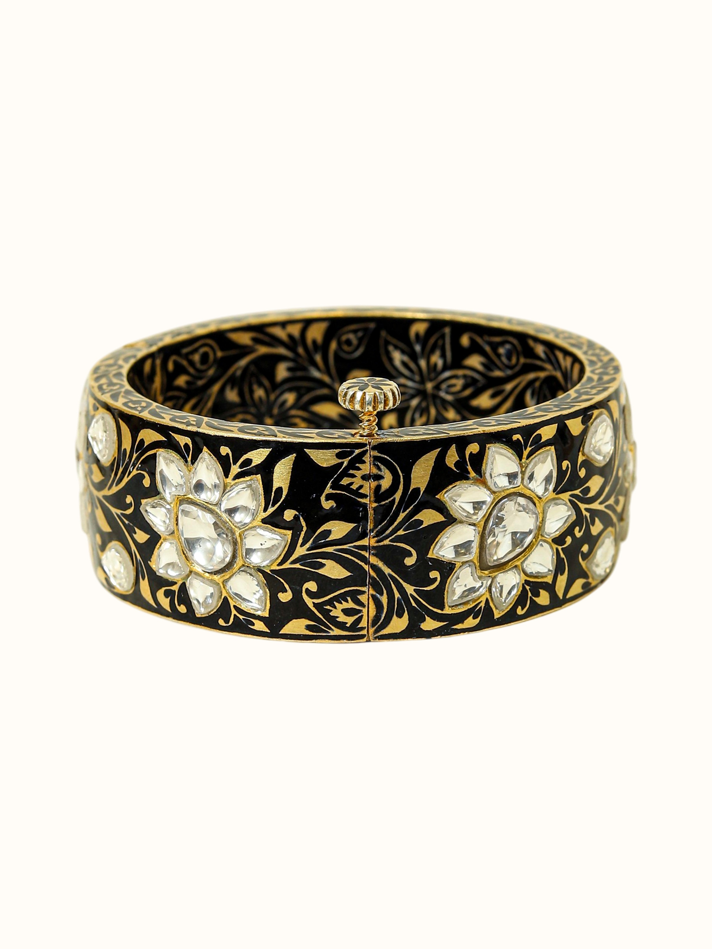 Meenakari Nathdwara Silver Gold Plated Bangle