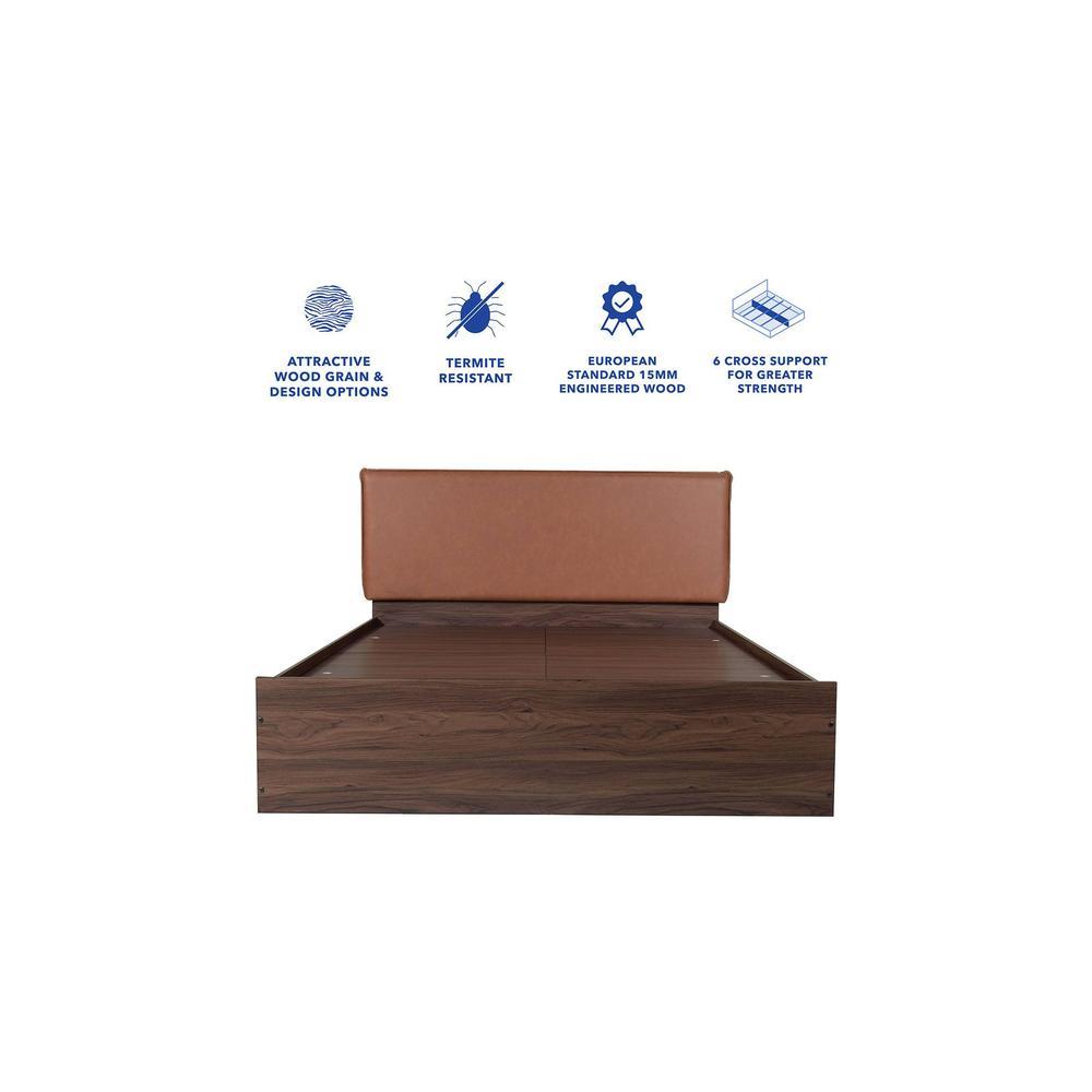 Namah Bed With Premium Leatherette Fabric And Box Storage Queen Bed