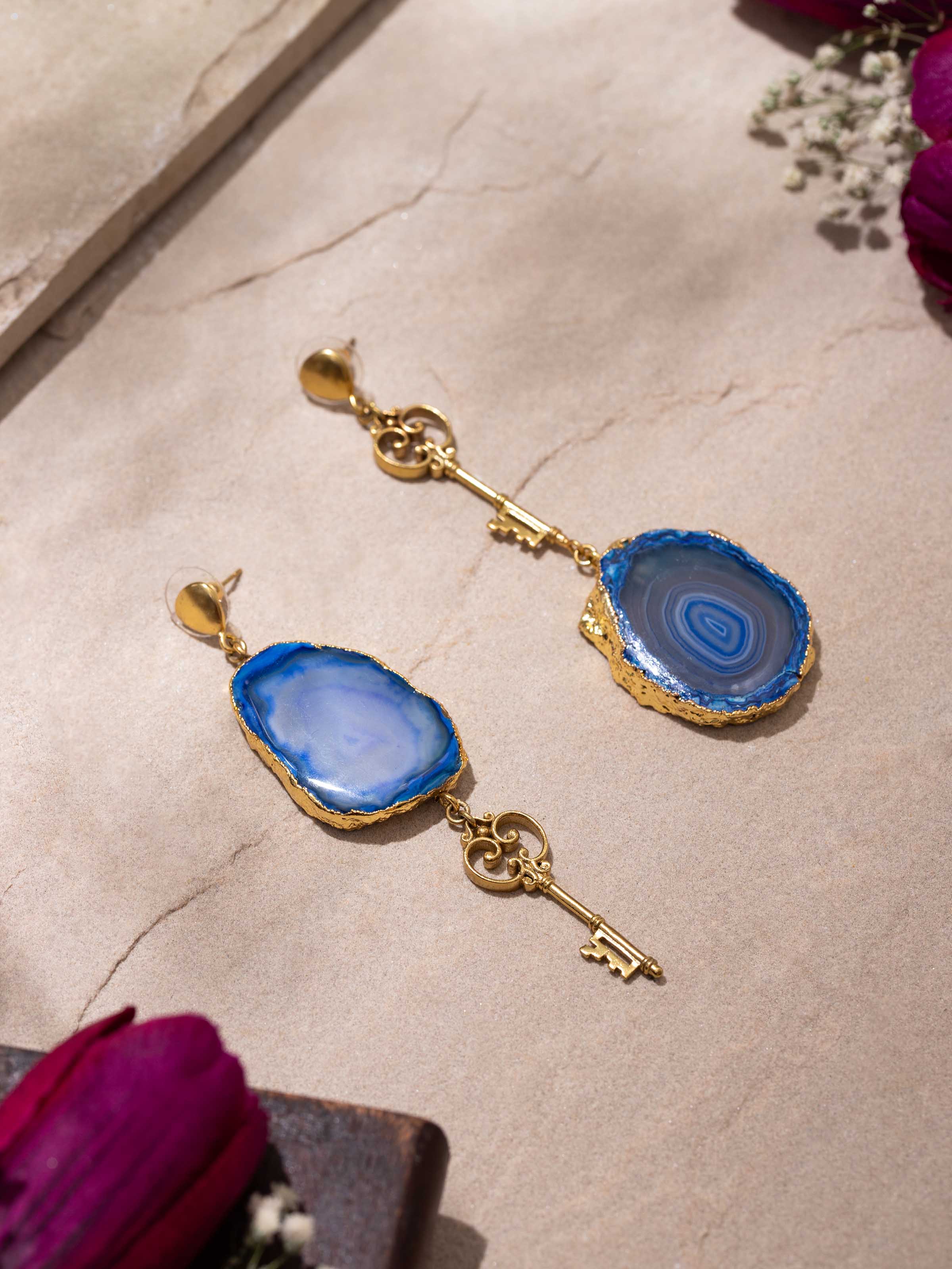 Angled view emphasizing the design and stone setting