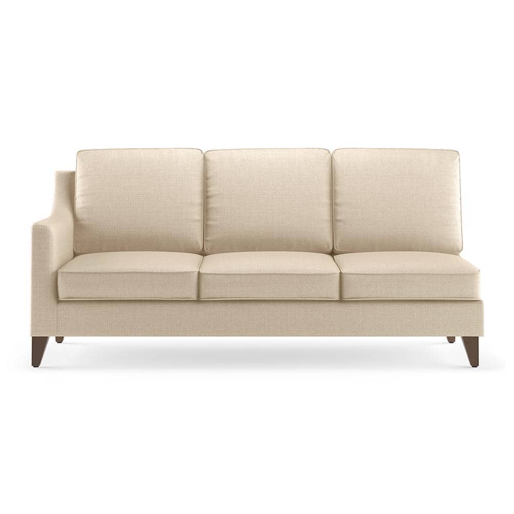 Abbey Sectional Sofa (Colour : Pearl, Cushion : Hard, Seater : Right Aligned 3 Seater + Right Aligned Chaise)