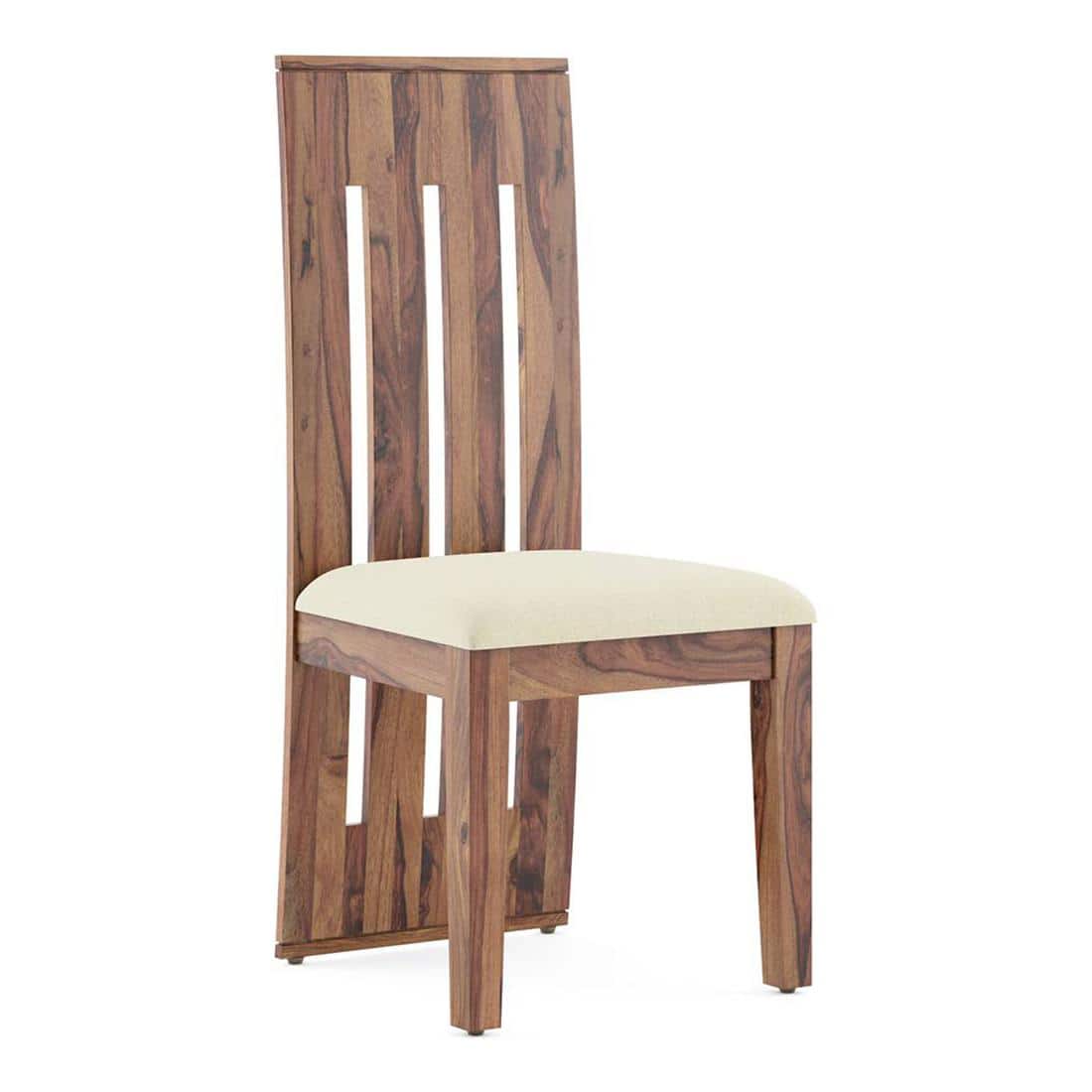 Sinai Dining Chair Set Of 2 Finish Teak Fabric Camilla Ivory Colour