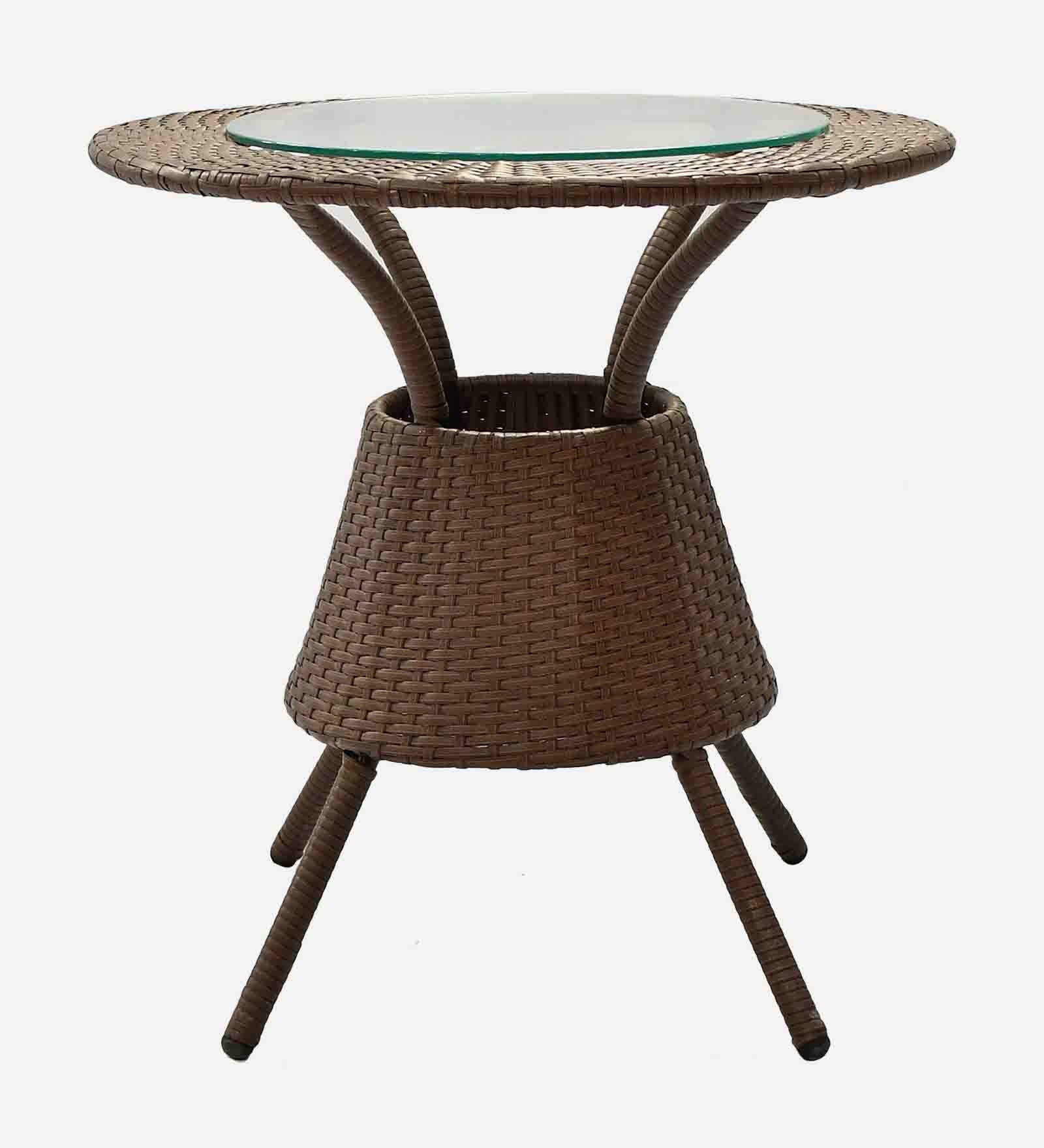 Ballarat  Wicker Table And Chair Set In  Bombay Brown Dual Tone Finish