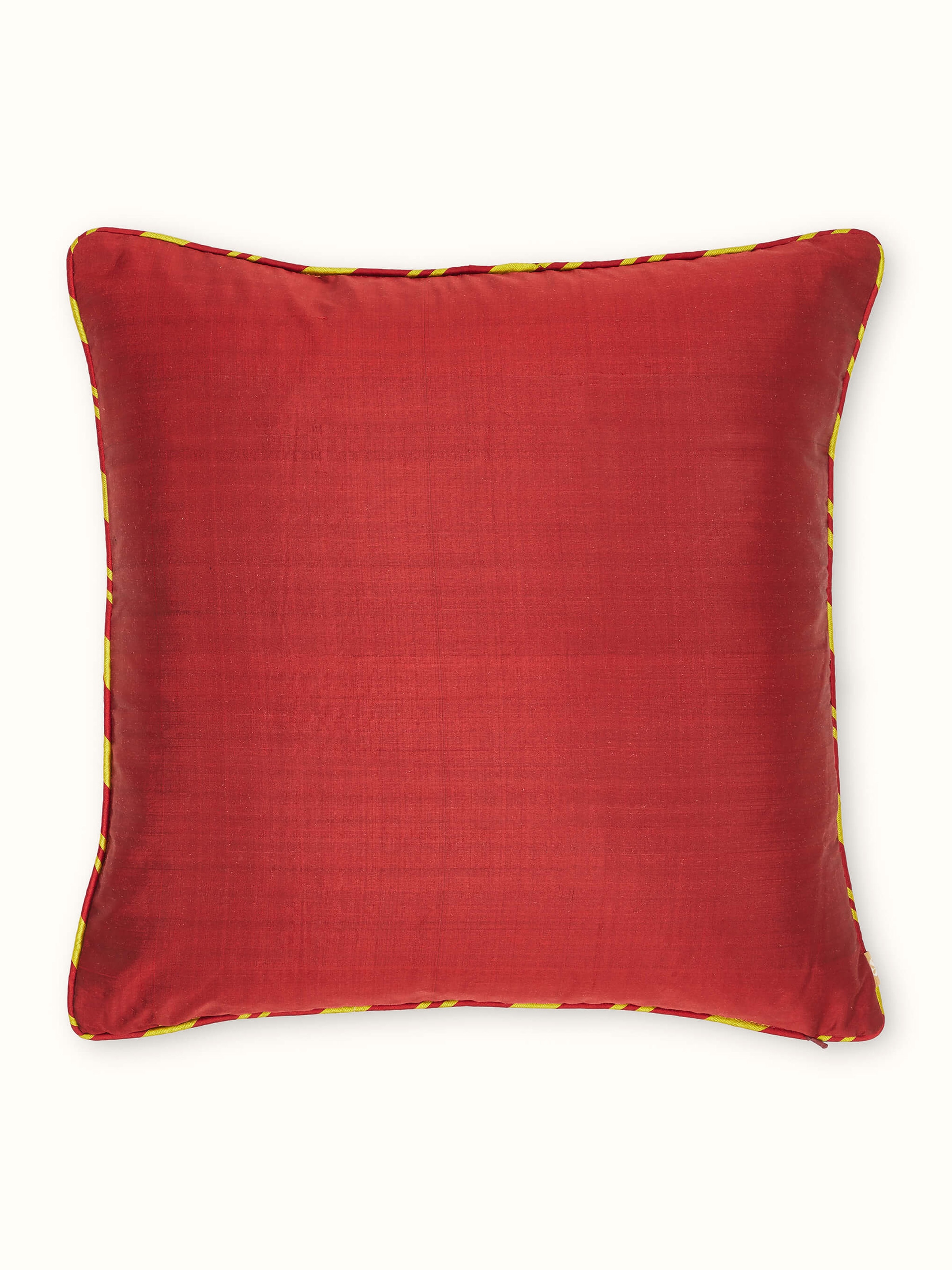 Bhoomi Red Allover Silk Odisha Handloom Ikat Cushion Cover