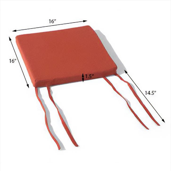 Puco Seat Cushions Set of 2 in Burnt Orange Coilour