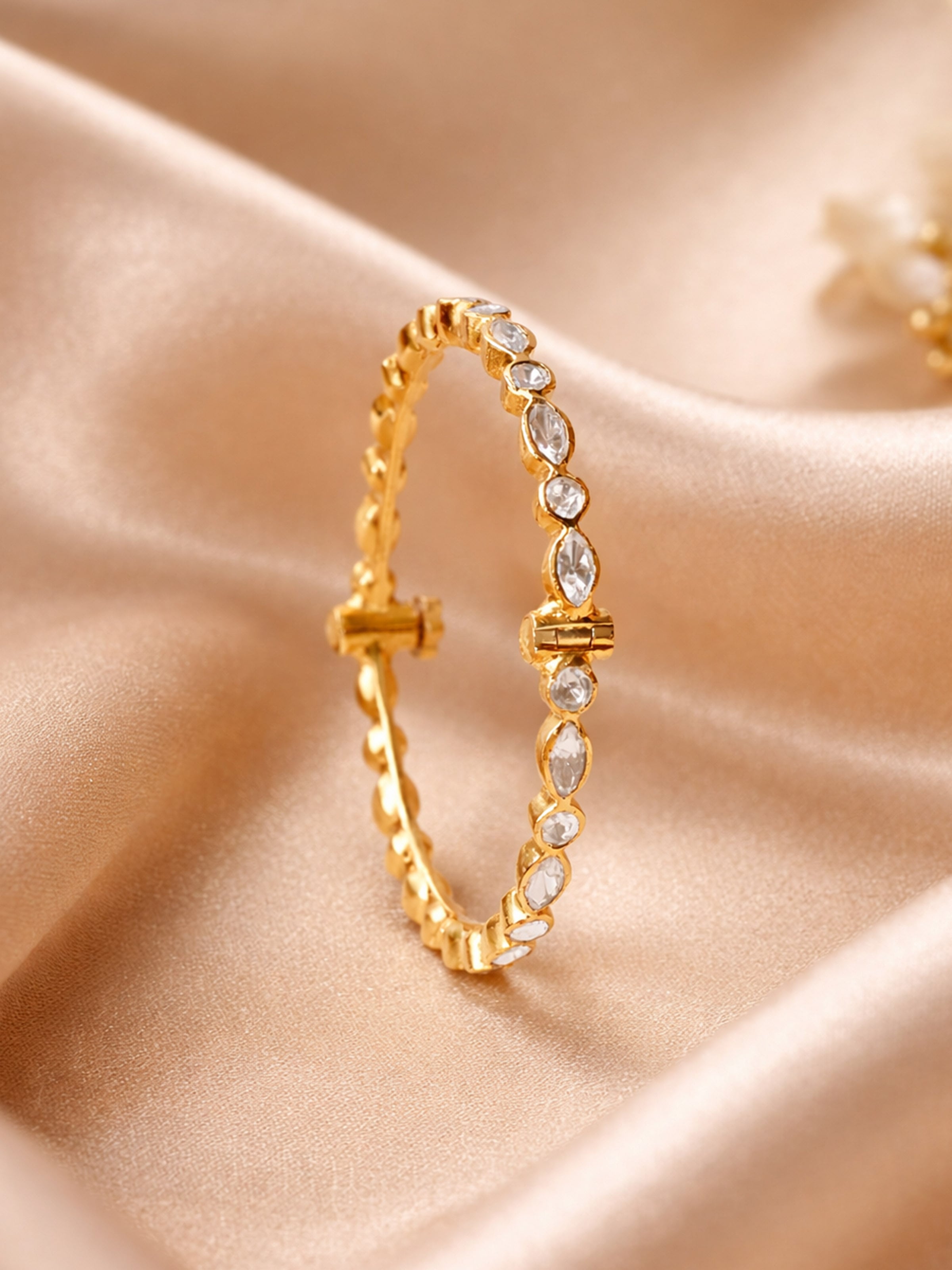 Silver Smithing Gold Plated Bangle