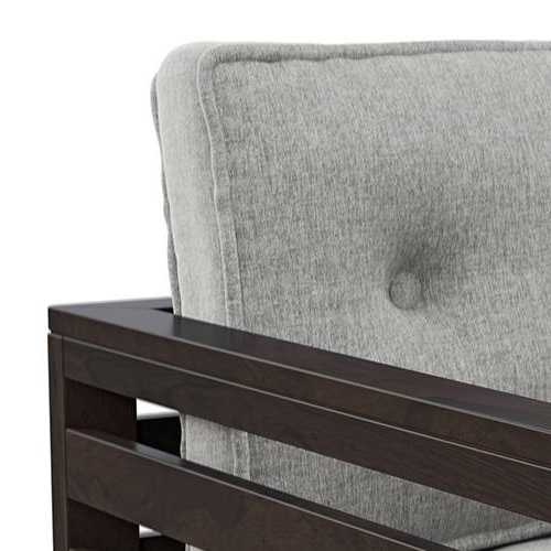 Raymond Wooden Sofa - American Walnut Finish (Vapour Grey) (Custom Set - Sofas : 0002; Standard Set - Sofas : none; Finish : american walnut; Sofa Material : fabric; Sofa Size : regular; Sofa Type : regular; Colour : vapour grey)