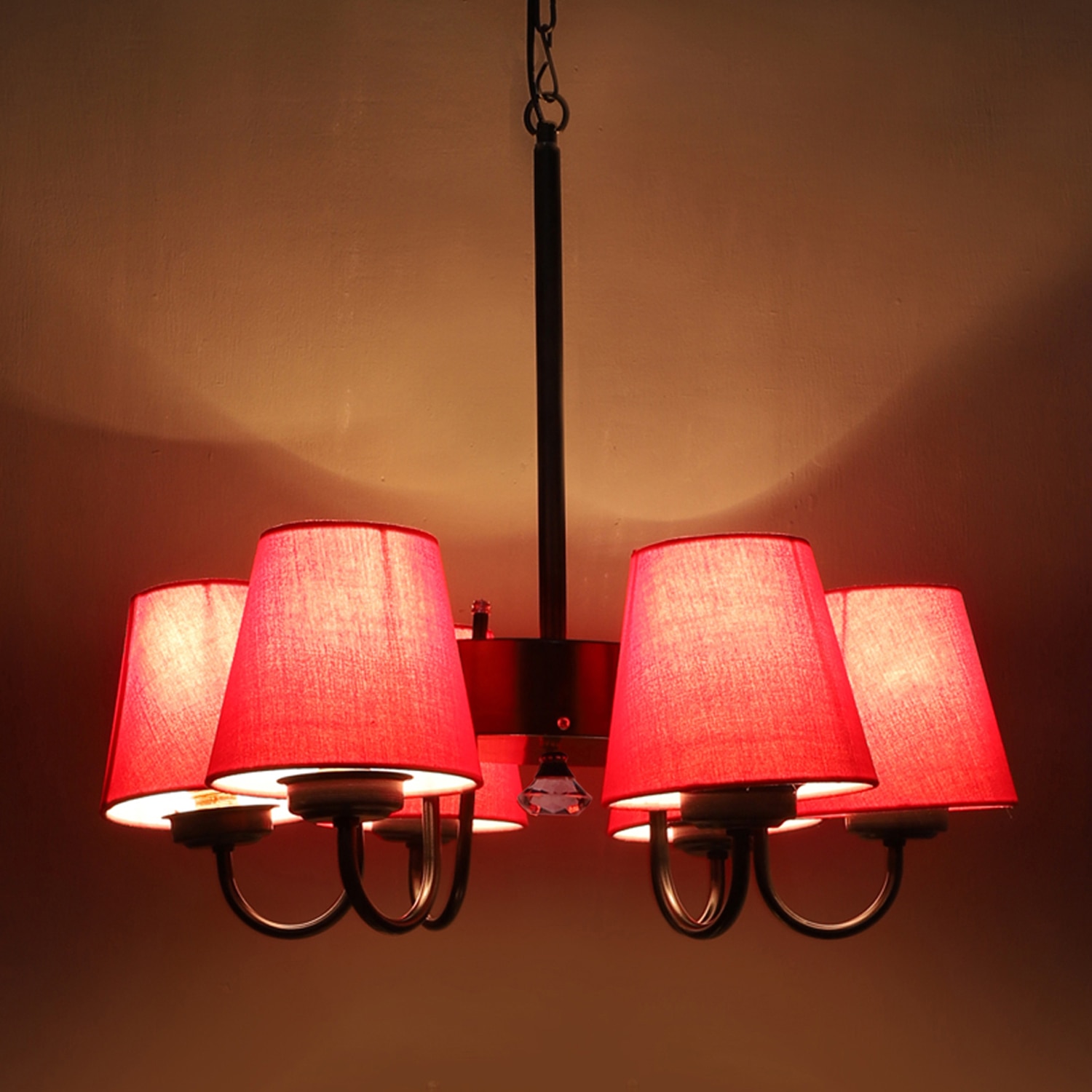 Devansh Black Wall Mounted Lamp With Black  Cotton Shade