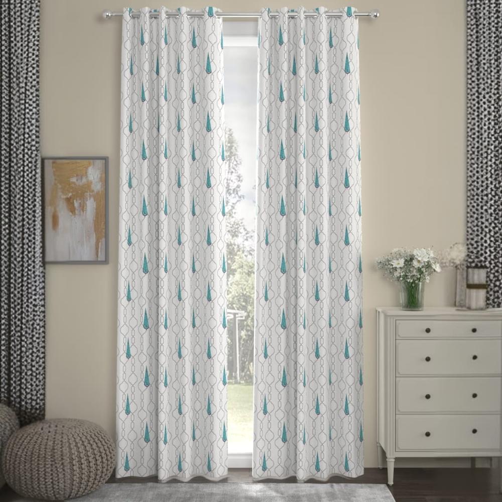 Oleander Ethnic Pack of 2 Regular Door Curtains