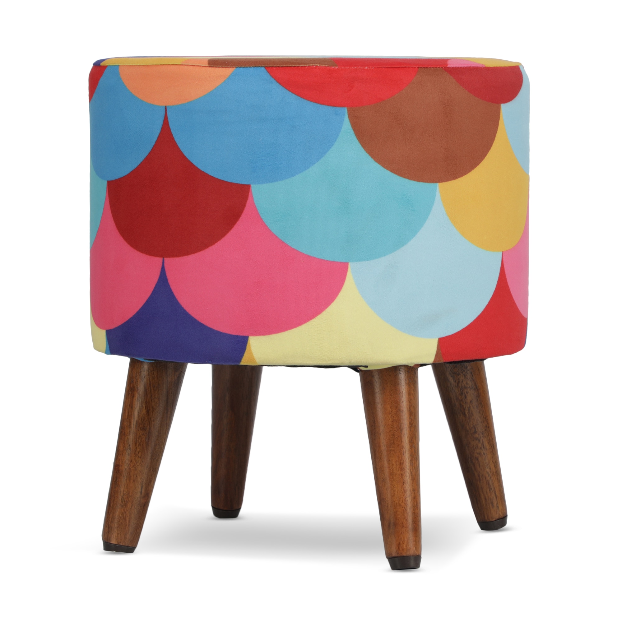 Wyatt Solid Wood  Ottomon in  Multicolor Colour