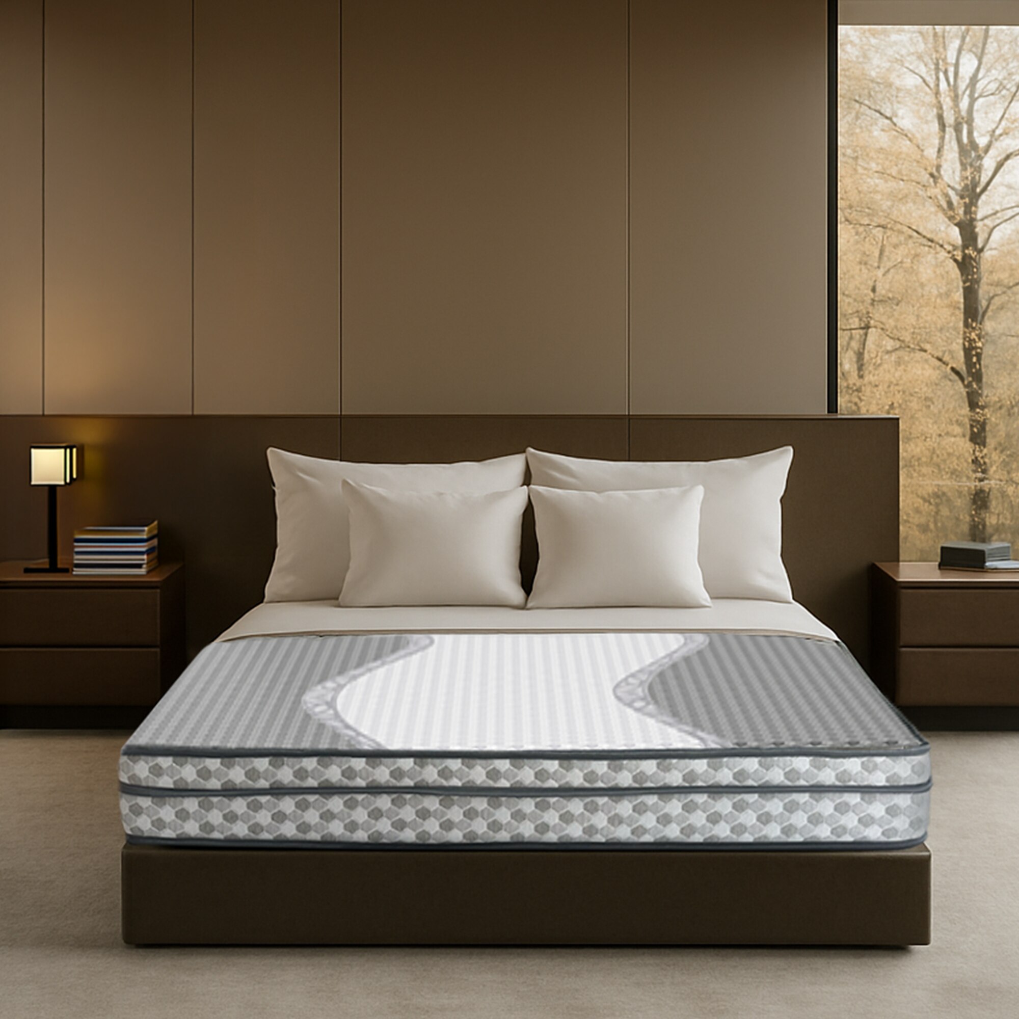 Sleepwell Ortho Pro Spring, Euro Top Finish, 3-zone pocket 6 inch Single Pocket Spring Mattress (L x W: 78 inch x 30 inch)