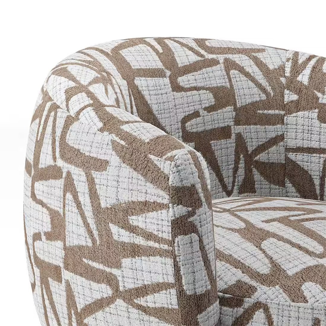 Eclipse Lounge Chair in Abstract Taupe Colour
