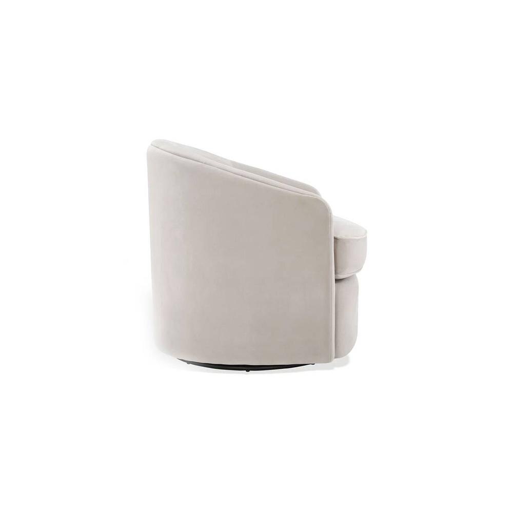 Andean Swivel Solid Wood Accentrel Chair in Grey Colour