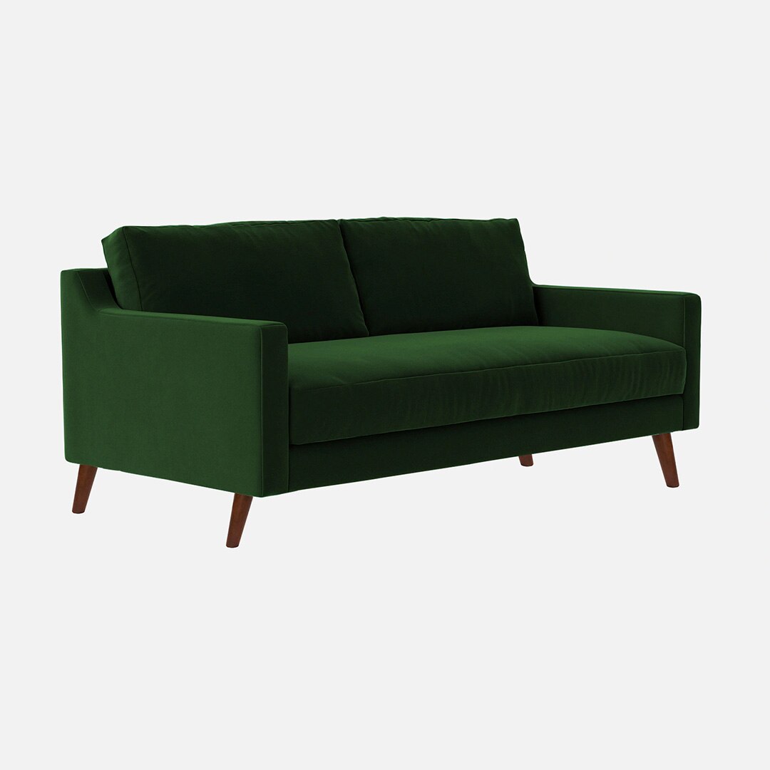 Reiti Velvet 2 Seater Sofa in Green Colour
