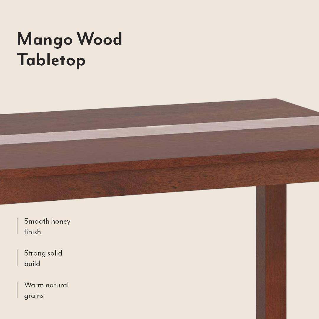 Atlas Crest Storage Solid Wood 6 Seater Dining Table With Atlas Dining Chairs Set