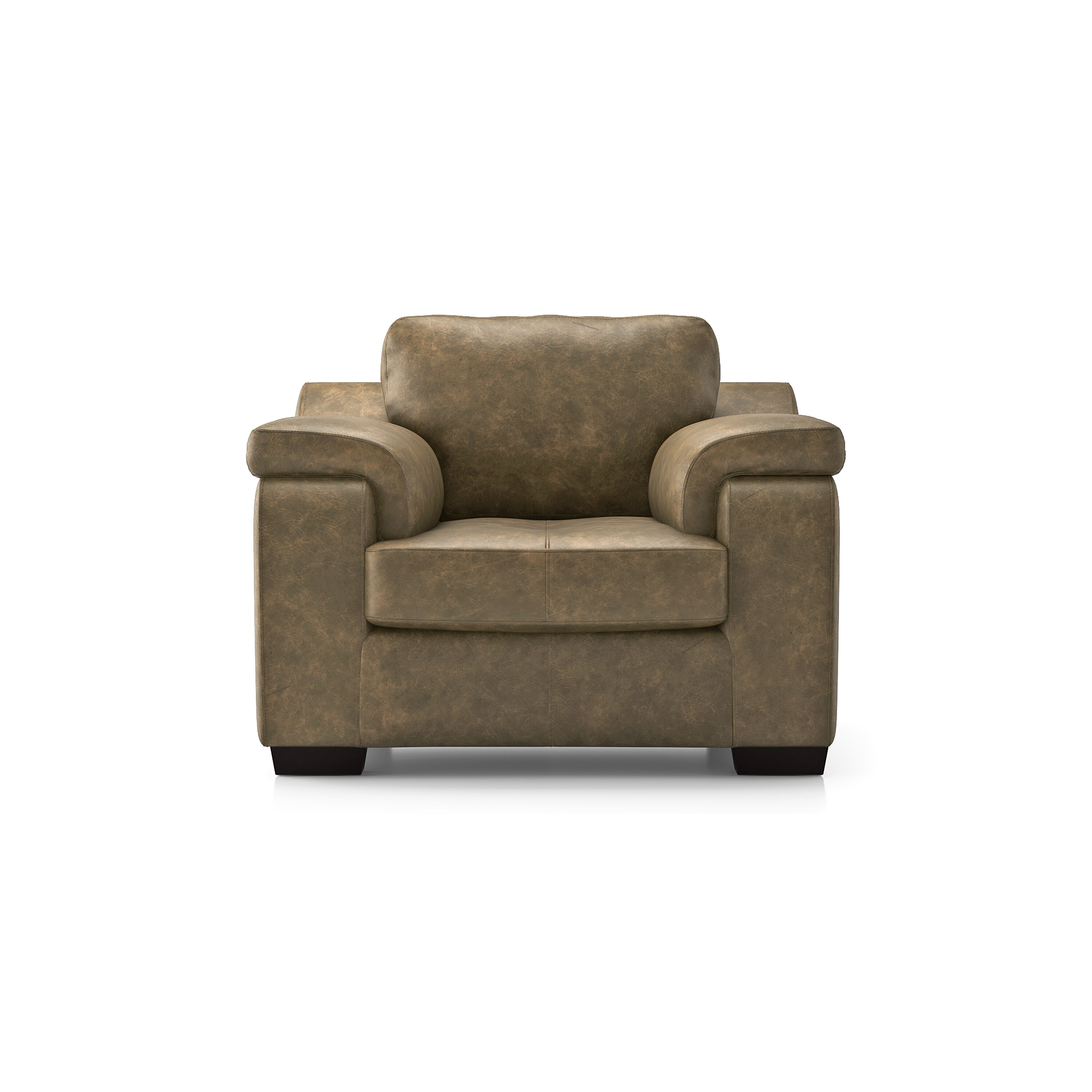 Trissino 1 Seater Luxury Italian Leather Sofa In Antique Moss