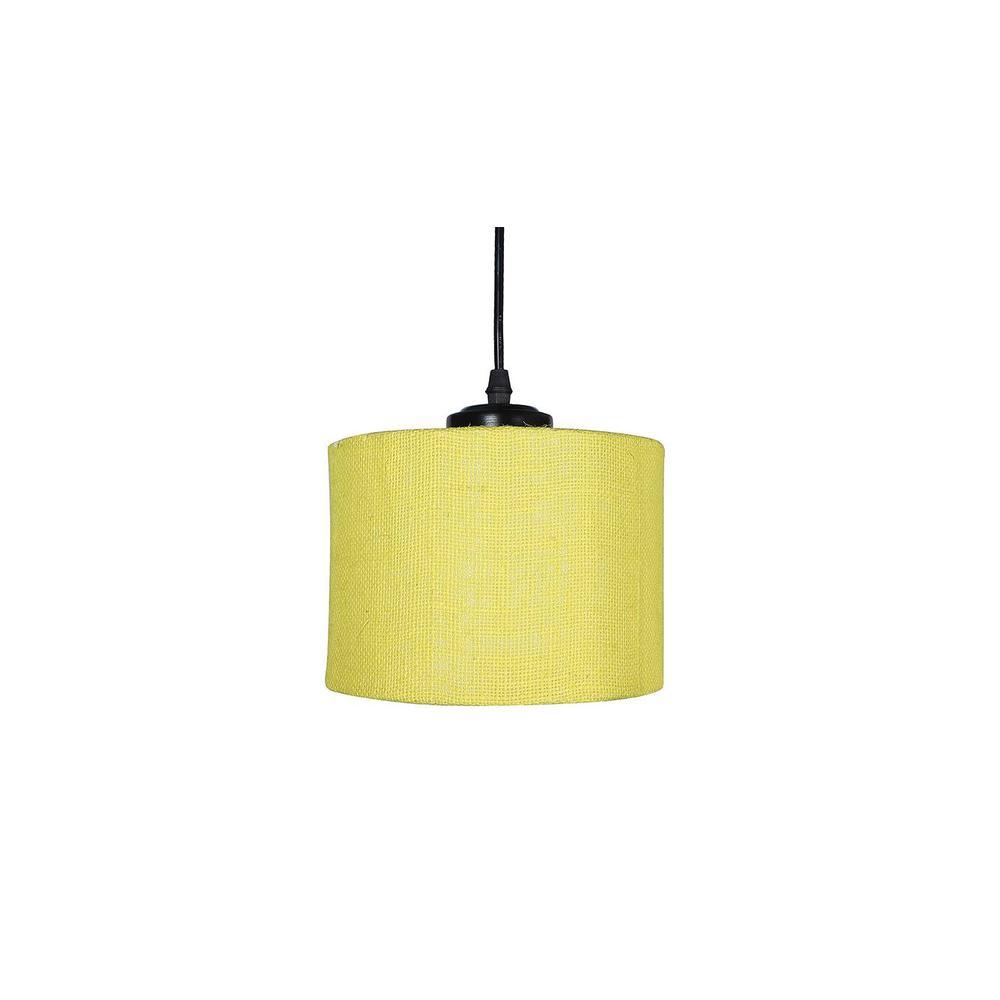 Kendrick Yellow Natural Fiber Cluster Hanging Light