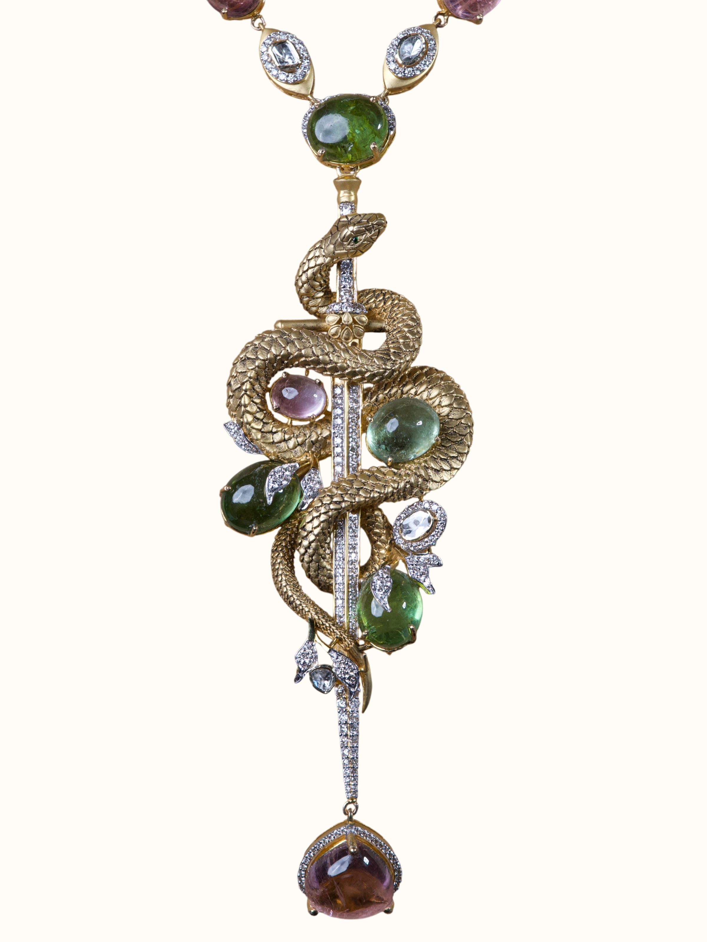 Open-setting 14 Karat Long Necklace