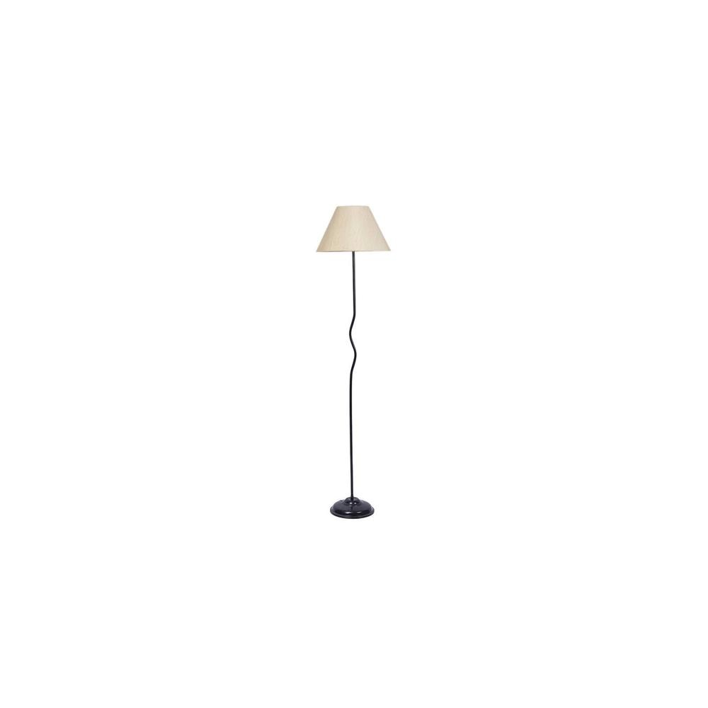 Poppy Off-White Cotton shade with Iron floor lamp