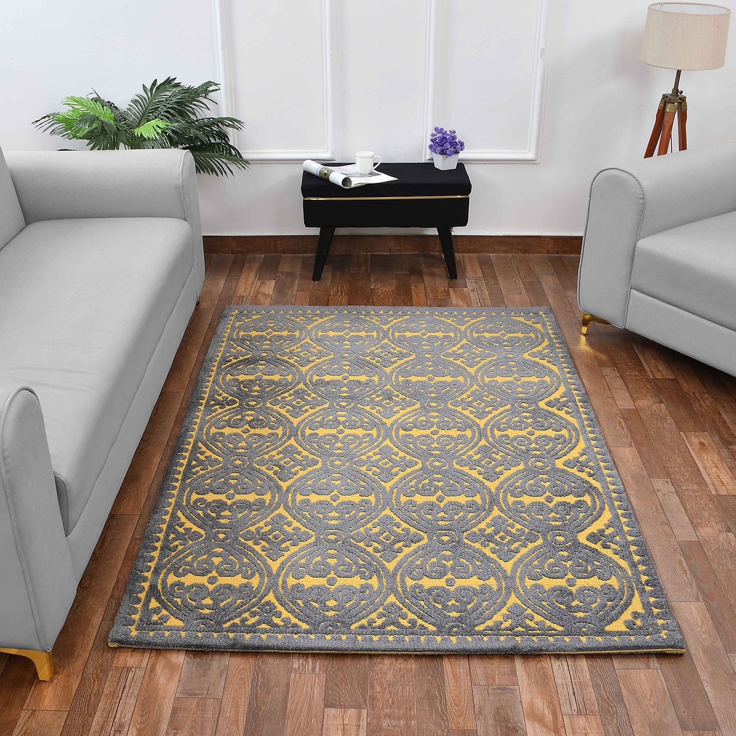 Multicolor Geometric Machine Made Polyester 3 X 5 Feet Carpet - Presto