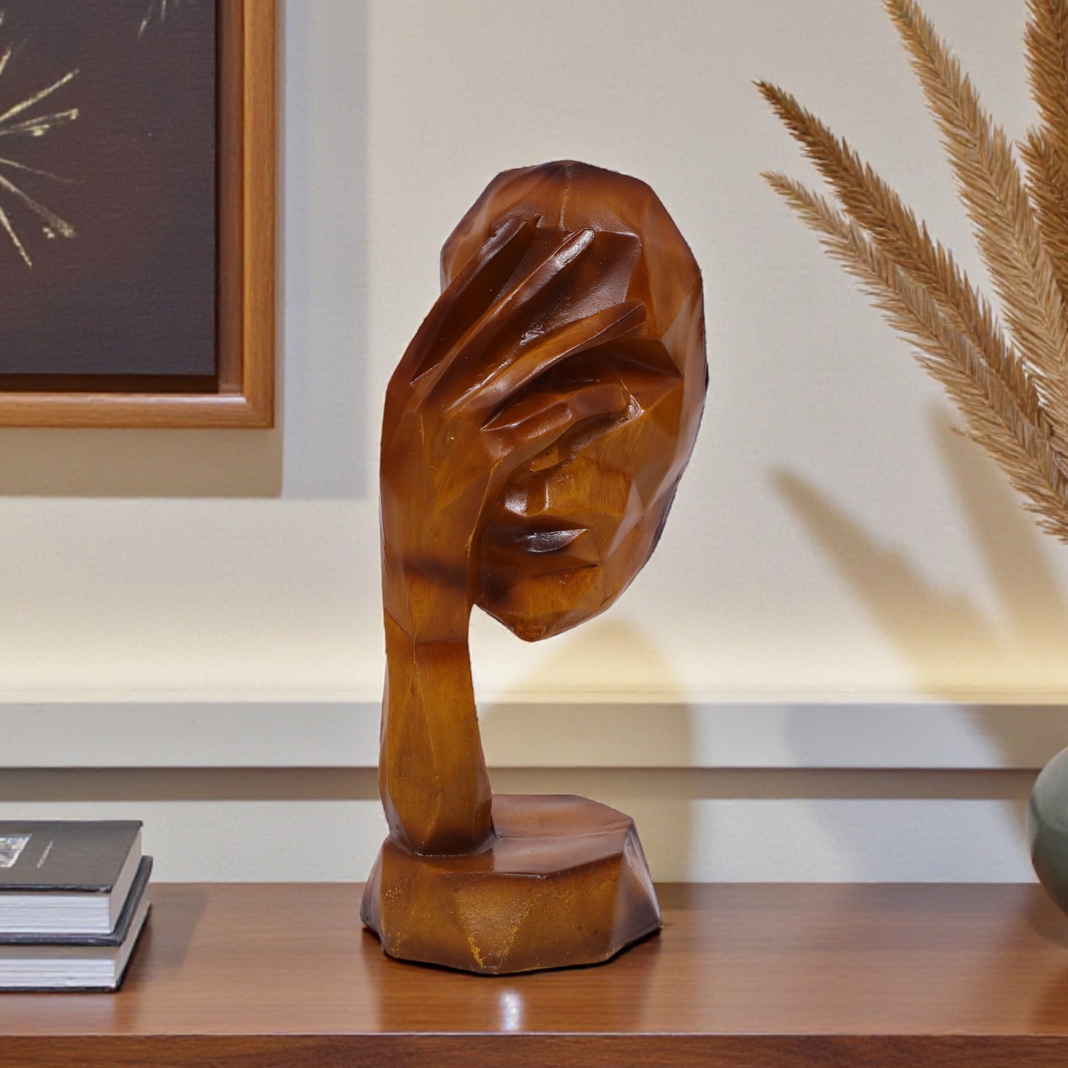 VEDAS Polyresin  Figurine in Brown Colour - Vedas