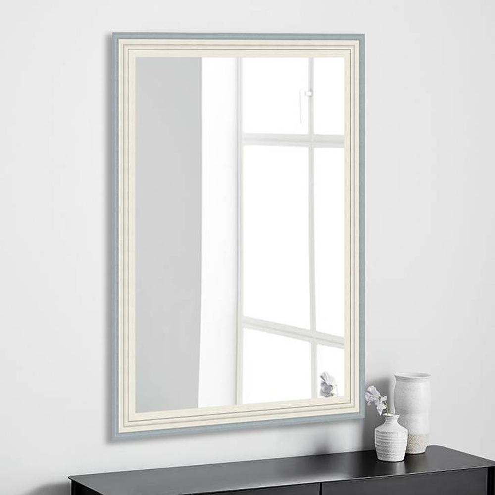 Colt Framed rectangular decorative and bathroom wall mirror by elegant arts and frames (Mirror size 36 inch x 24 inch )