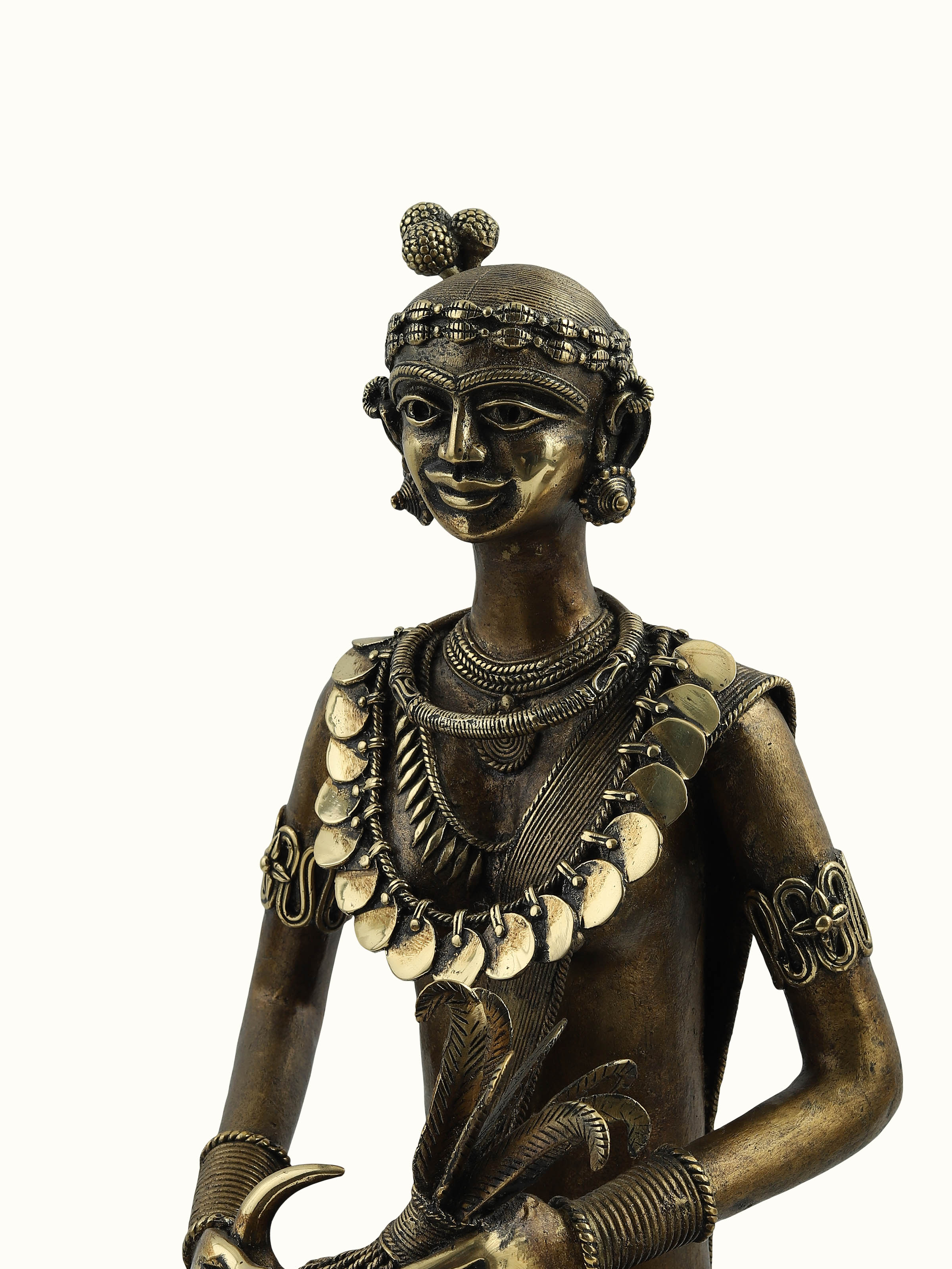 Dhokra Bastar Couple Brass Sculpture