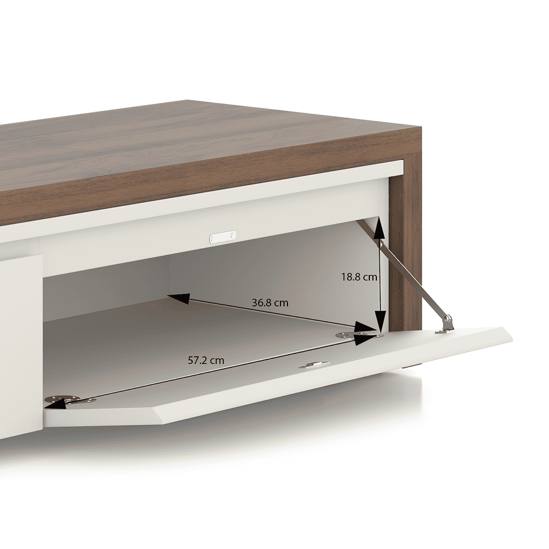 Bayern Engineered Wood 75 Inch TV Unit in Danish Walnut Finish