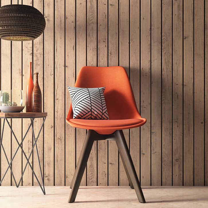 Pashe Fabric Accent Chair in Rust Colour