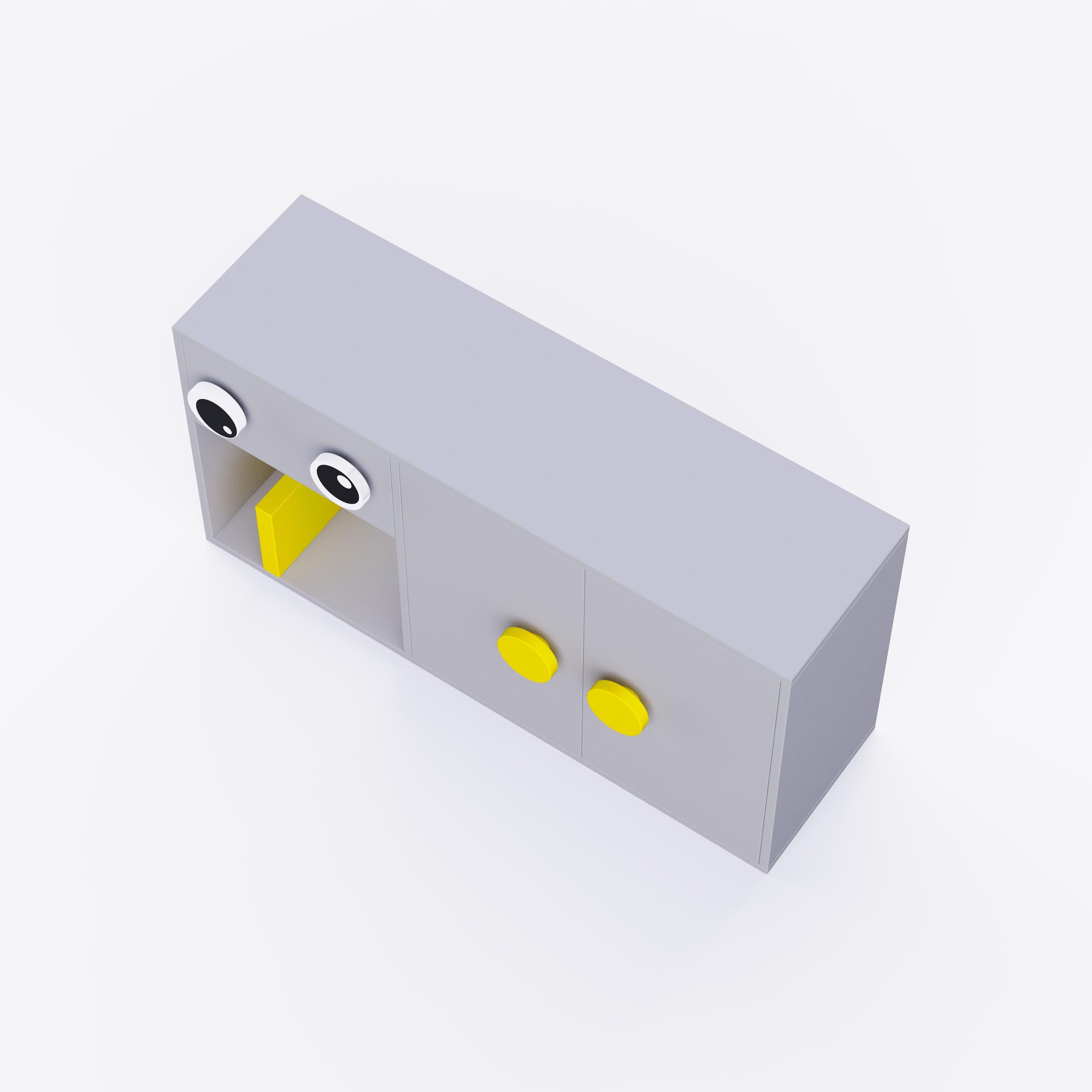 Big Nino Storage Unit In Light Grey Colour