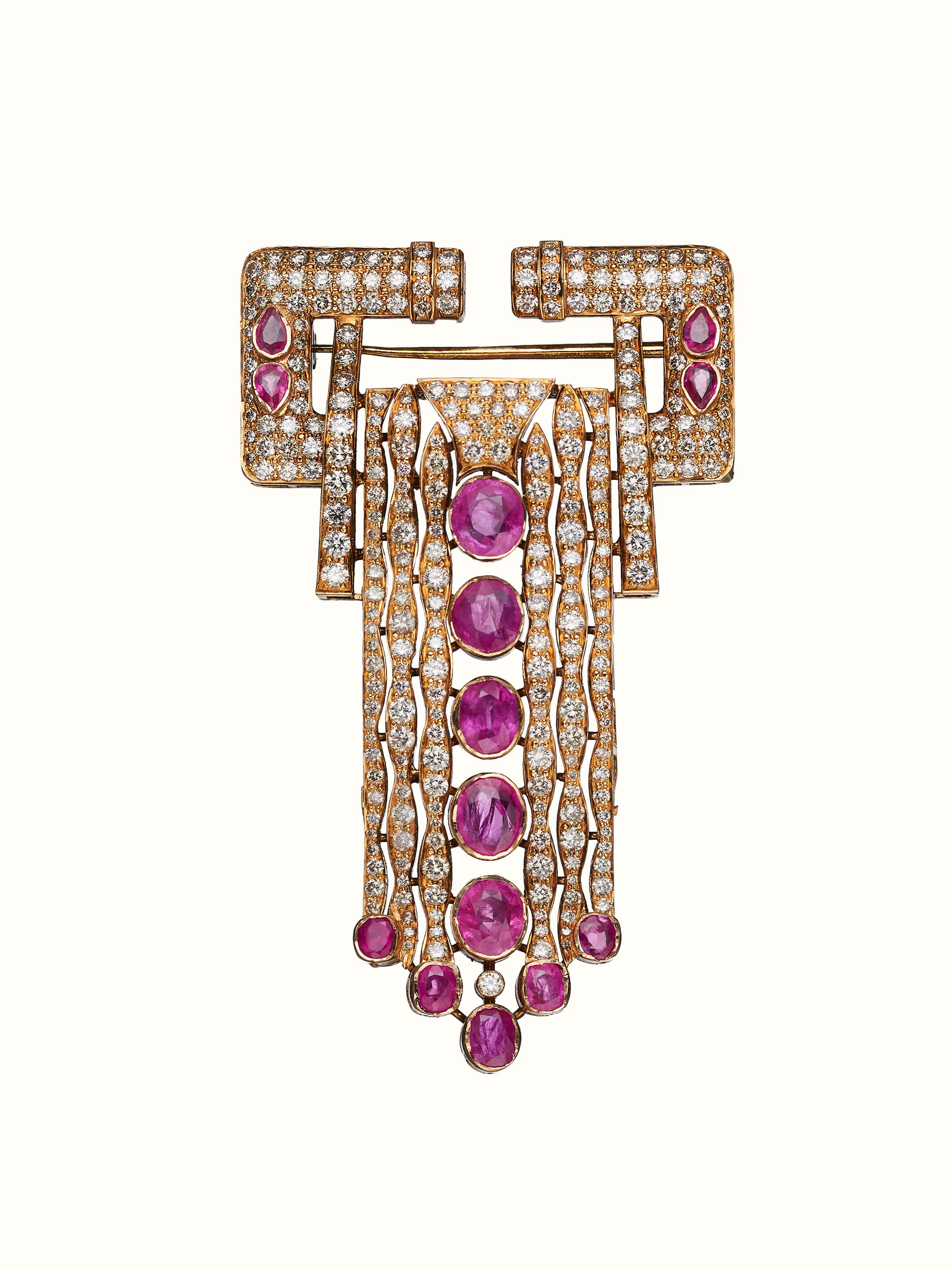 Dank Polki 18 Karat Gold Brooch Pin