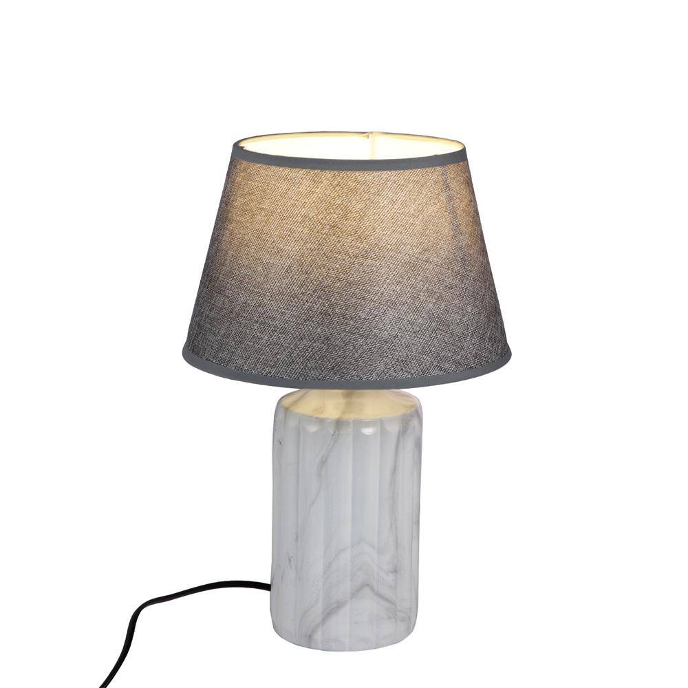 Luxury Matte Charcoal Grey Table Lamp Grey Base