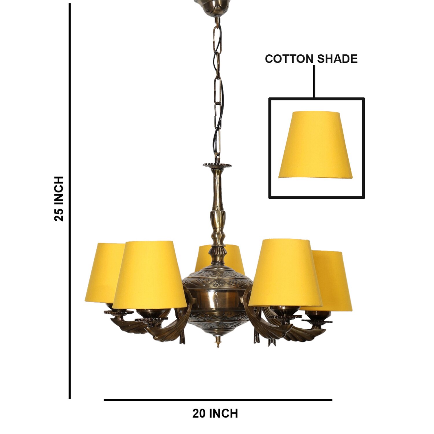 Devansh Steel Wall Mounted Lamp With Black Cotton Shade