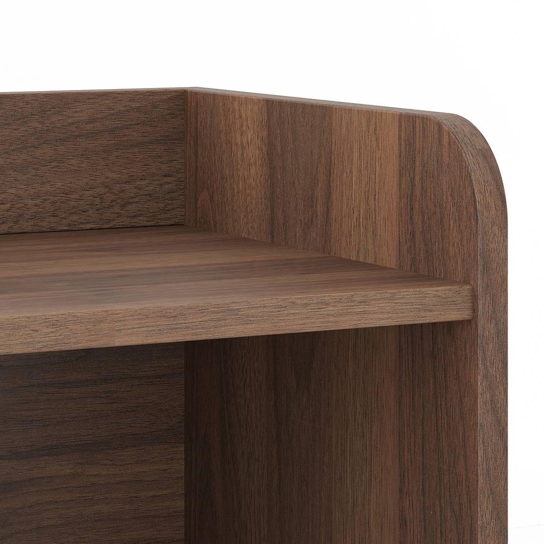 Miles Engineered Wood Bookshelf In Classic Walnut Finish