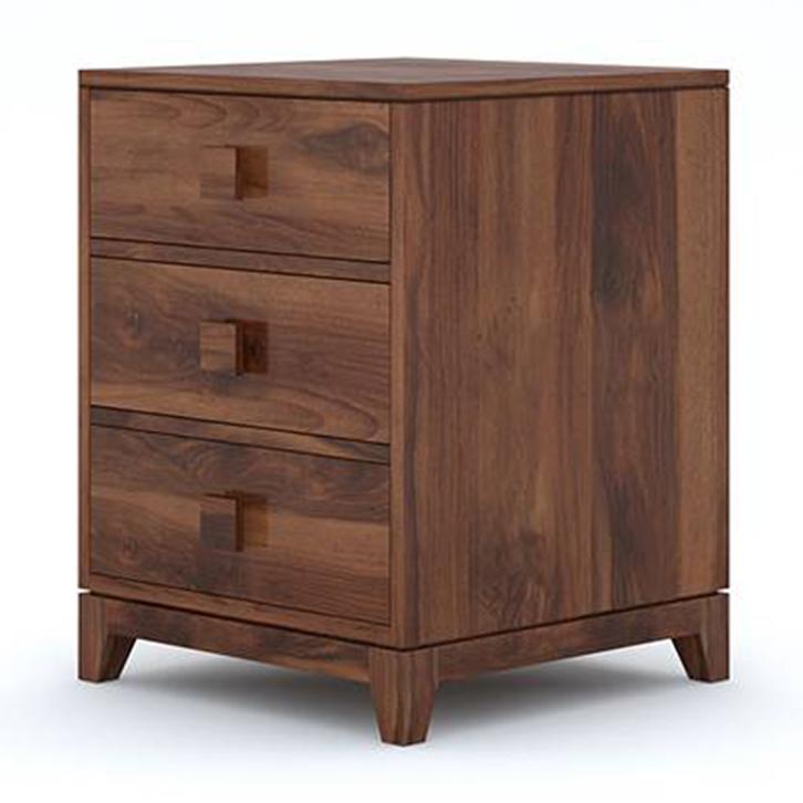 Magellan Solid Wood Bedside Table in Teak Finish