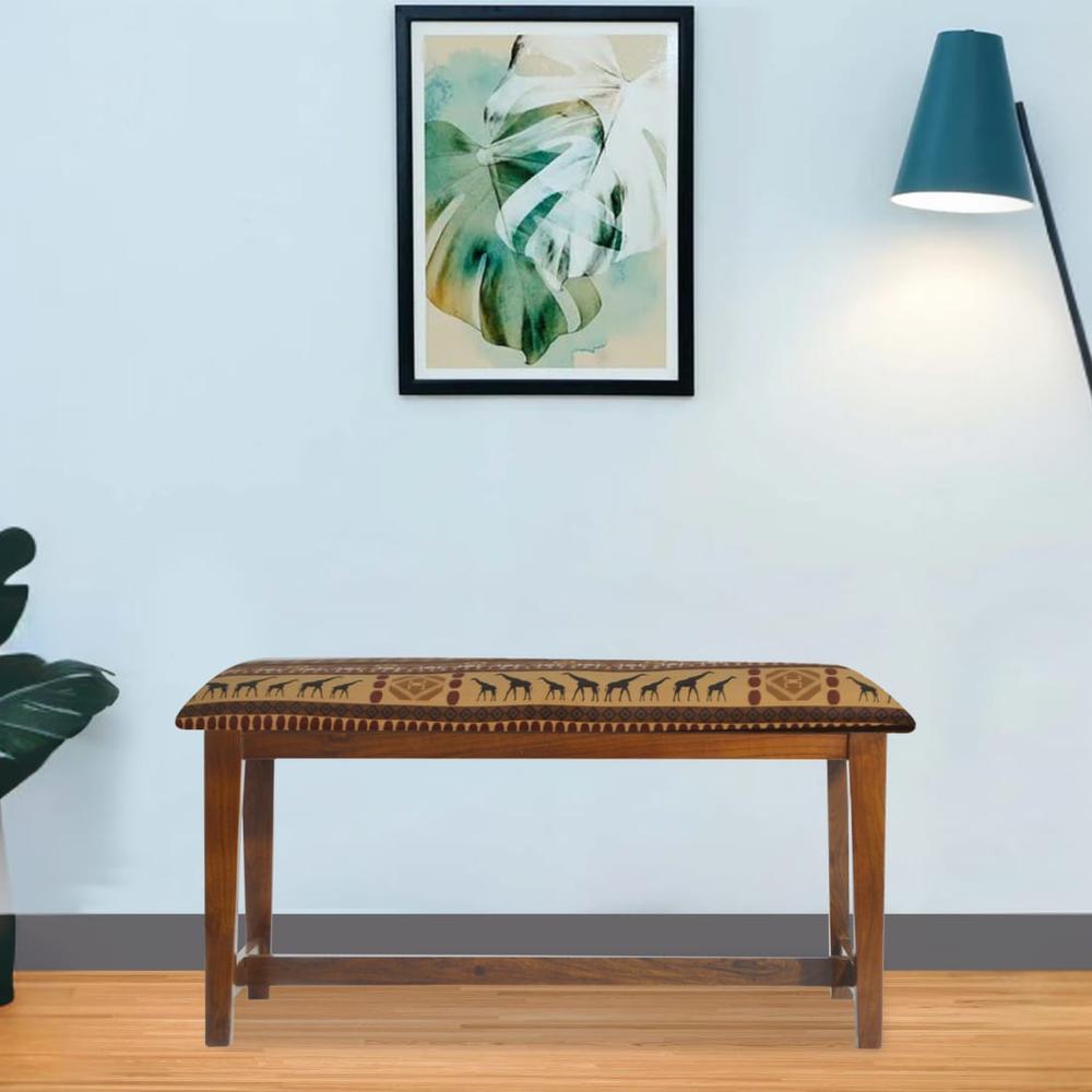 Graeae Solid Wood Bench In Provincial Teak Finish
