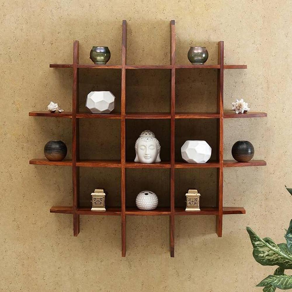 WOODENMOOD Square Wall Rack