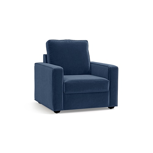 Apollo Sofa Set (Colour : Lapis Blue, Cushion : Soft, Back Type : High Back, Seater : 2+1+1)