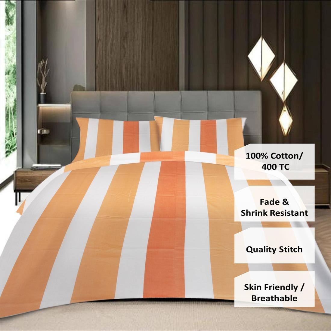 Threads Silky Touch Premium Super King Size Flat Bedsheet 275 x 275 cms