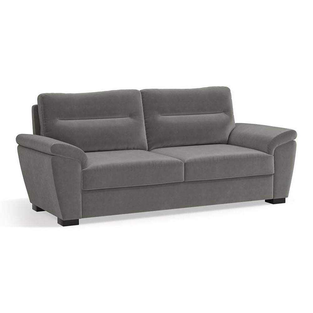 Adelaide Luxe 3 Seater Fabric Sofa in Ash Grey Velvet Colour