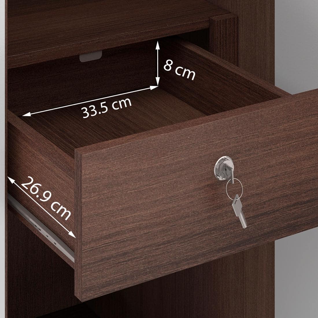 Miller Engineered Wood 3 Door Wardrobe With Mirror in Two Tone Finish