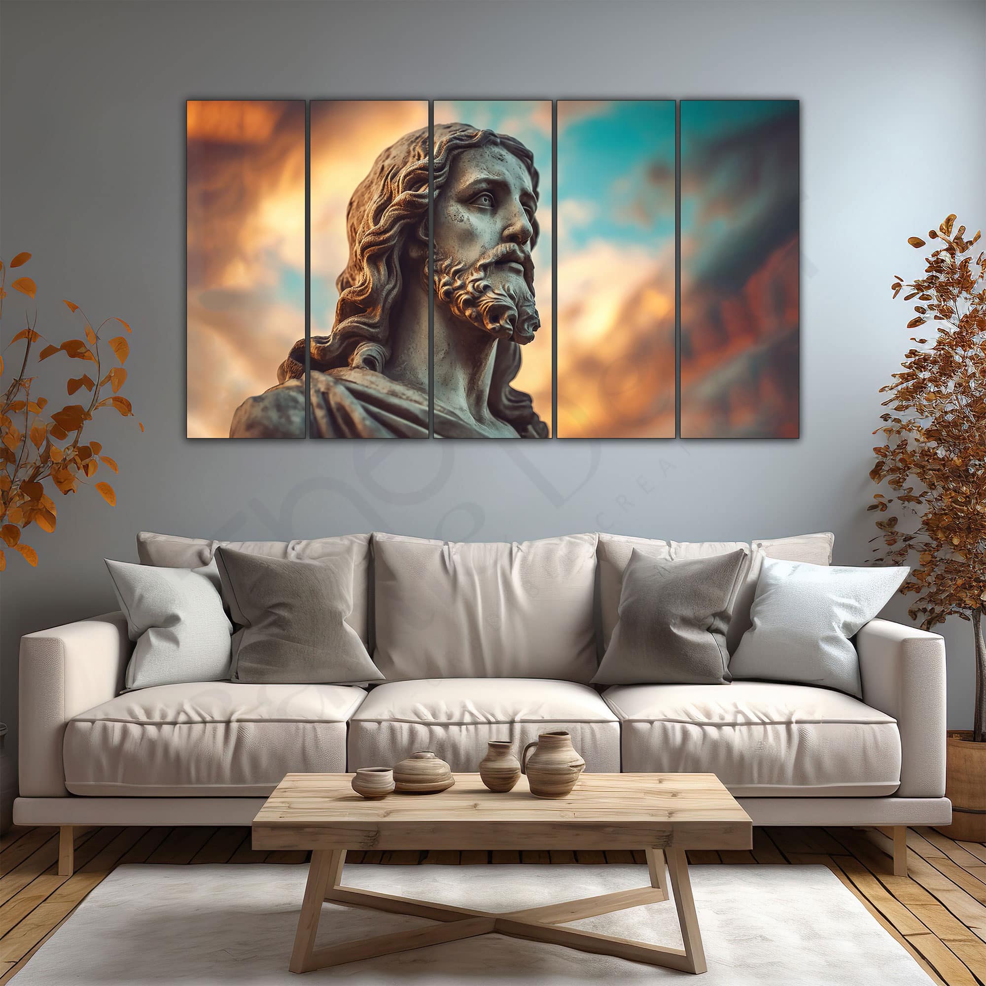The Castle Decor Jesus Wall Painting Wooden Framed 27x48 Inch (Style 3) - The Castle Decor